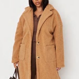 Fuzzy teddy bear coat